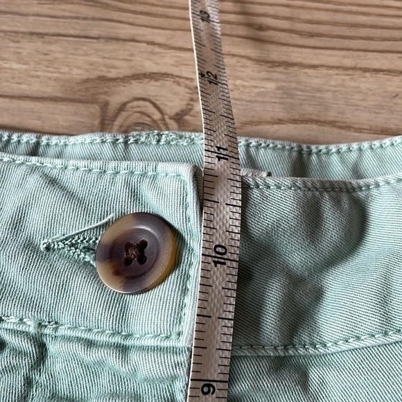 Boden Trousers Pale Green Straight Leg Chino Stretch Cotton Women’s 2P Cropped - Picture 4 of 11